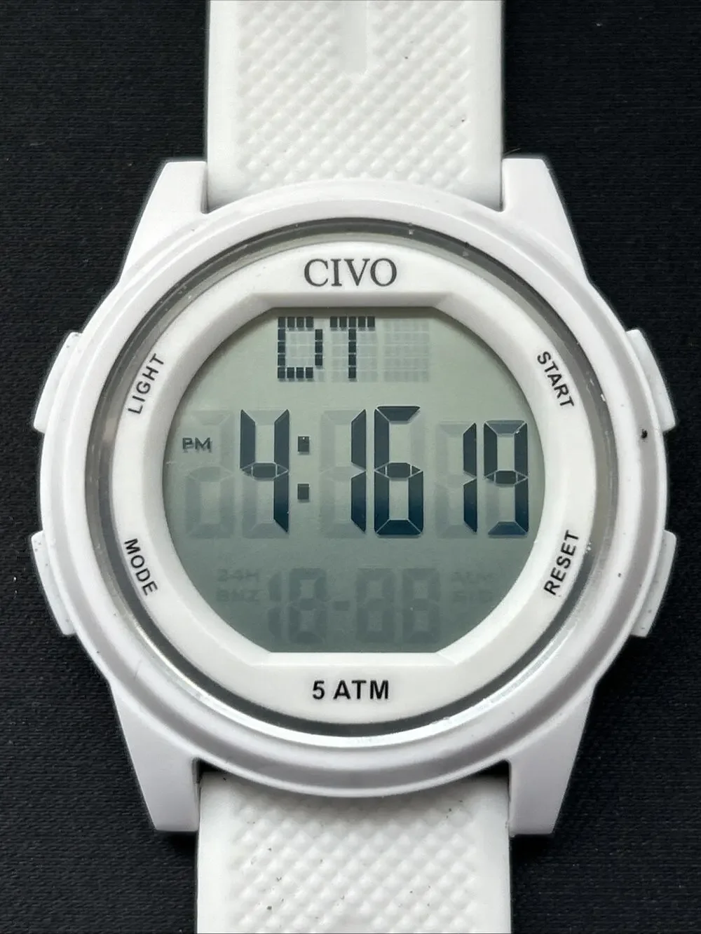 Civo All White Digital Watch